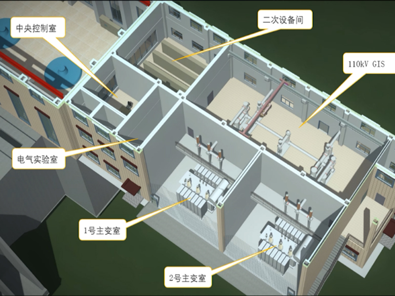 西藏湘河水利樞紐工程2-基于設備模型的基本參數(shù)，設備包含的各部分構件，整體組裝后再進行其他屬性的添加（如電壓等級、類型、單位等）。之后可以通過設備布置，測試參數(shù)化設置是否有效